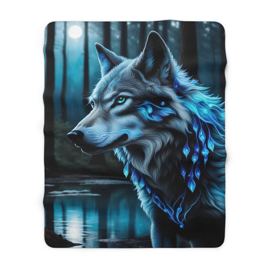 Wolf Spirit Sherpa Fleece Blanket