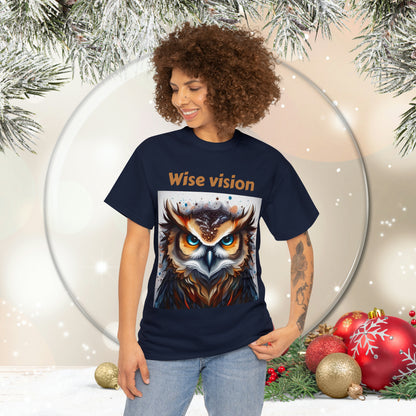 Wise Wisdom Owl Unisex Heavy Cotton Tee