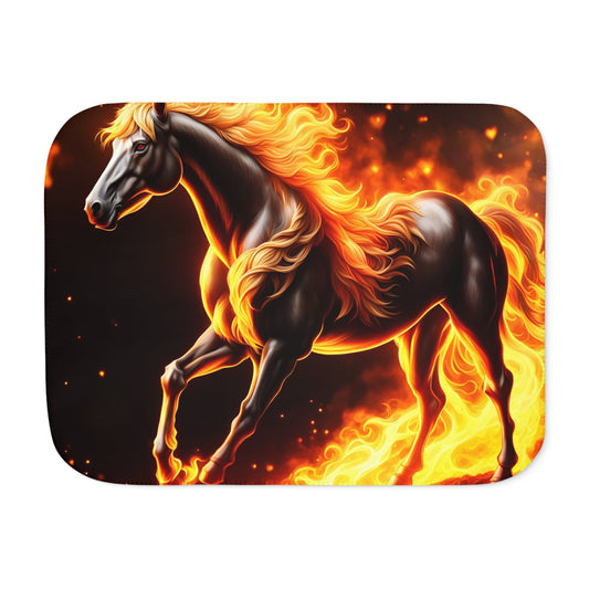 Flaming Mare, Sherpa Blanket