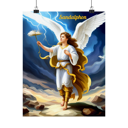 Arch Angel Sandalphon Carrying Prayers Matte Vertical Posters