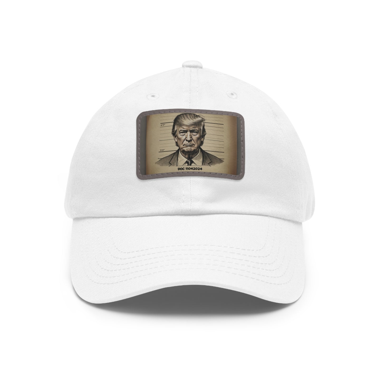 DOC Trump Dad Hat with Leather Patch (Rectangle)