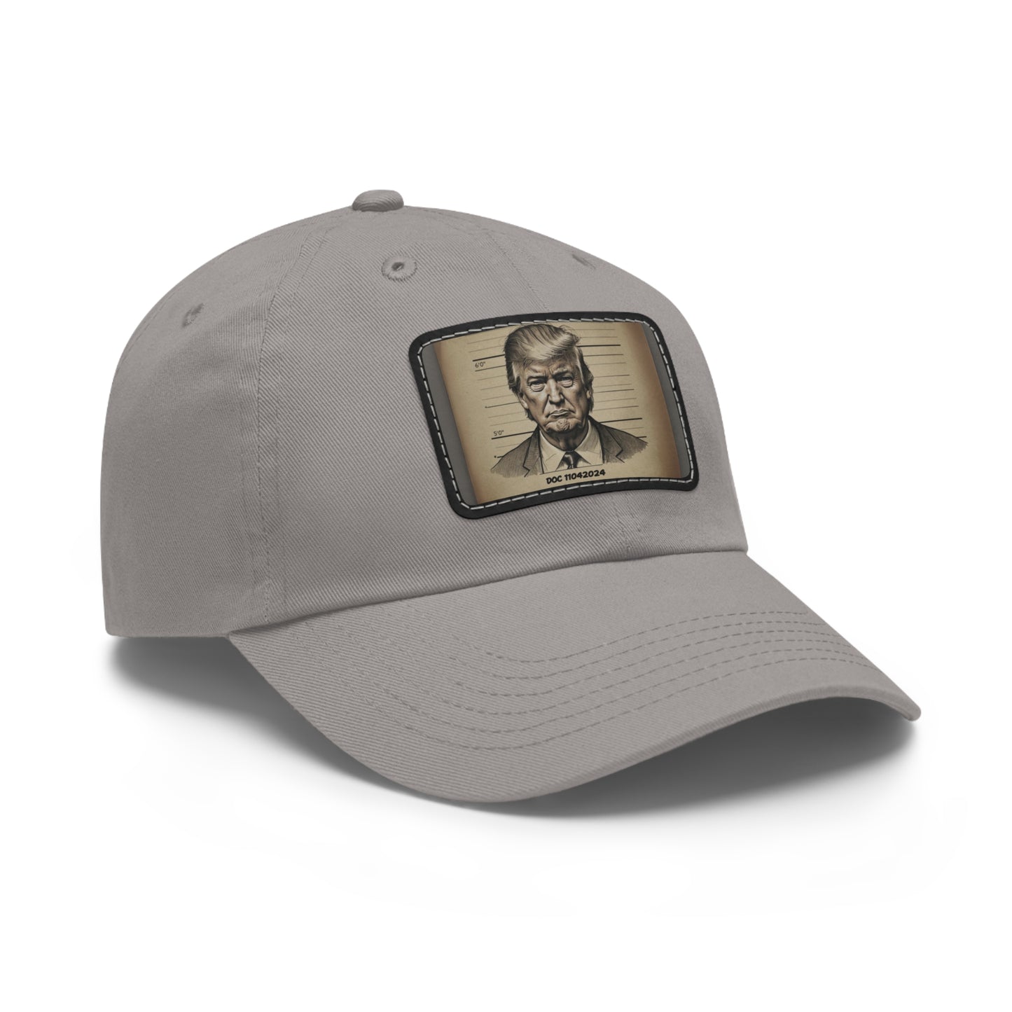 DOC Trump Dad Hat with Leather Patch (Rectangle)