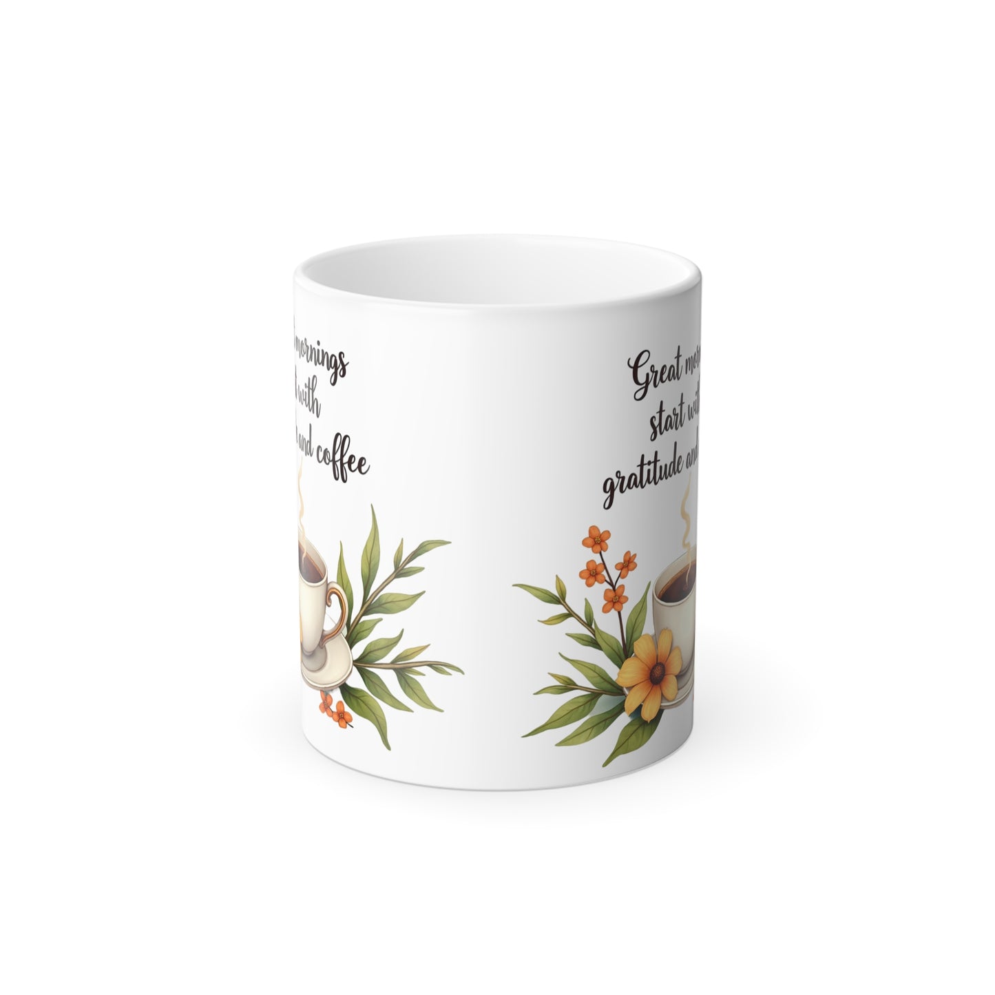 Mug Color Morphing Gratitude Coffee 11oz