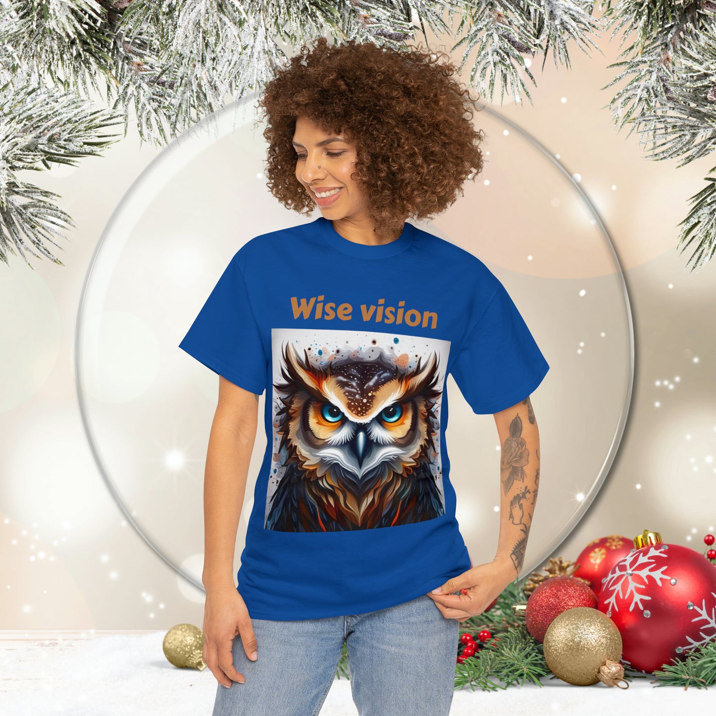 Wise Wisdom Owl Unisex Heavy Cotton Tee