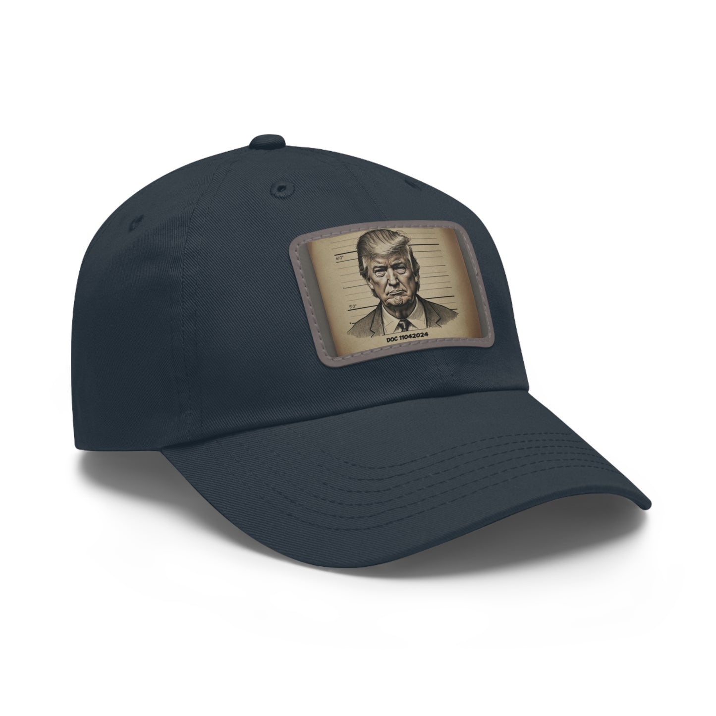 DOC Trump Dad Hat with Leather Patch (Rectangle)