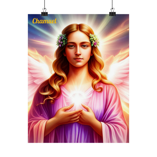 Arch Angel Chamuel Compassion Matte Vertical Posters