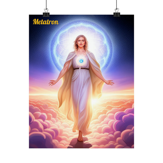 Arch Angel Metatron Feminine Matte Vertical Posters