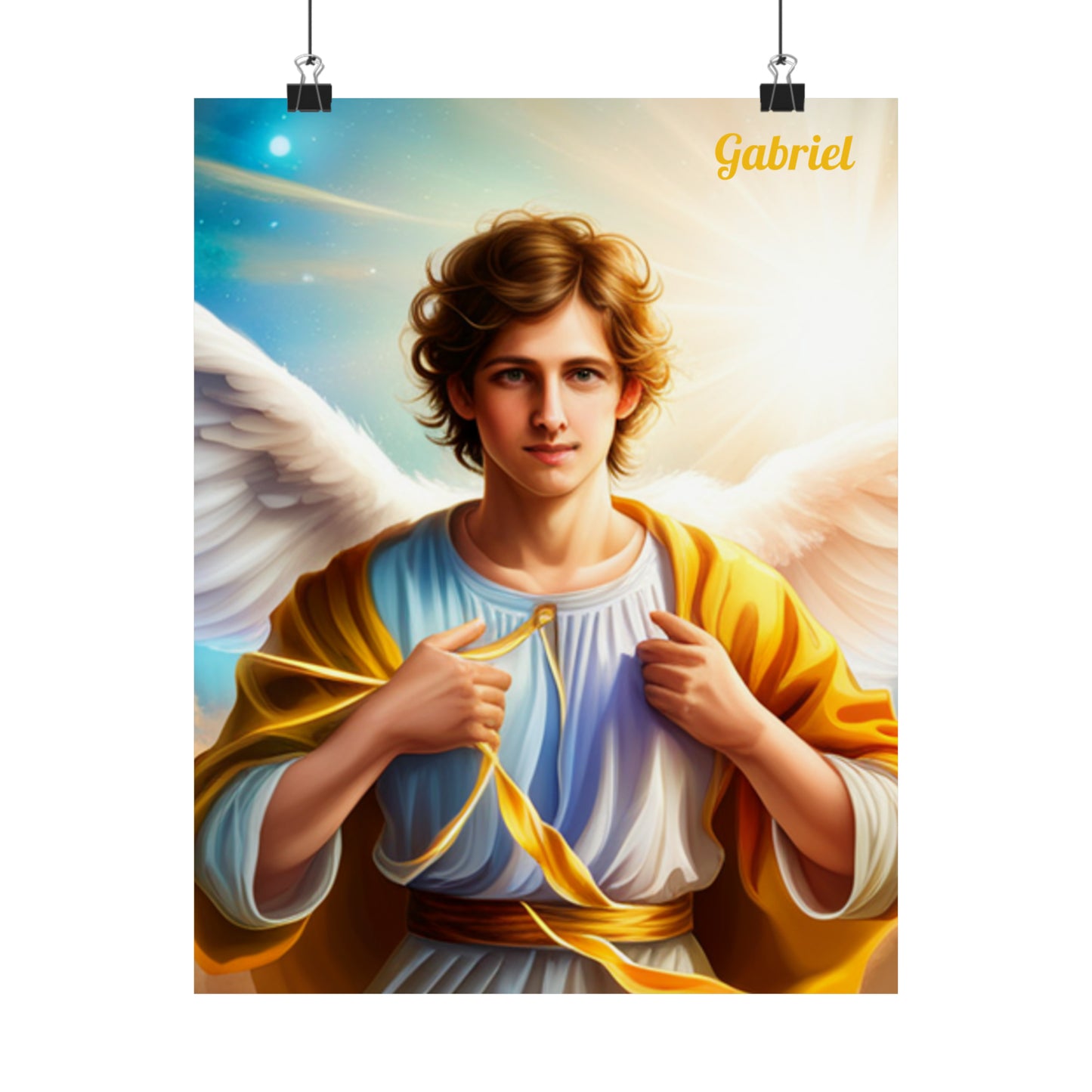 Arch Angel Gabriel Messenger Matte Vertical Posters