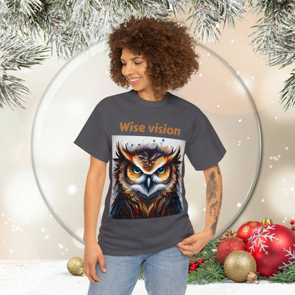 Wise Wisdom Owl Unisex Heavy Cotton Tee