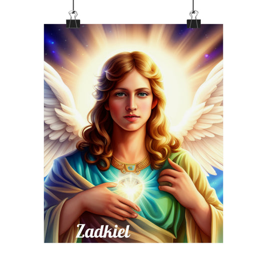 Pósteres verticales mate del Arcángel Zadkiel 