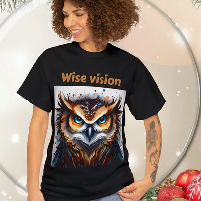 Wise Wisdom Owl Unisex Heavy Cotton Tee