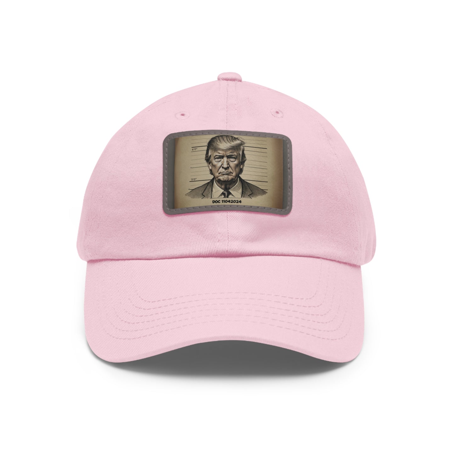 DOC Trump Dad Hat with Leather Patch (Rectangle)