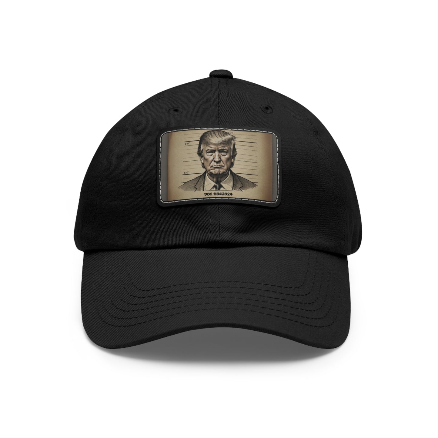 DOC Trump Dad Hat with Leather Patch (Rectangle)