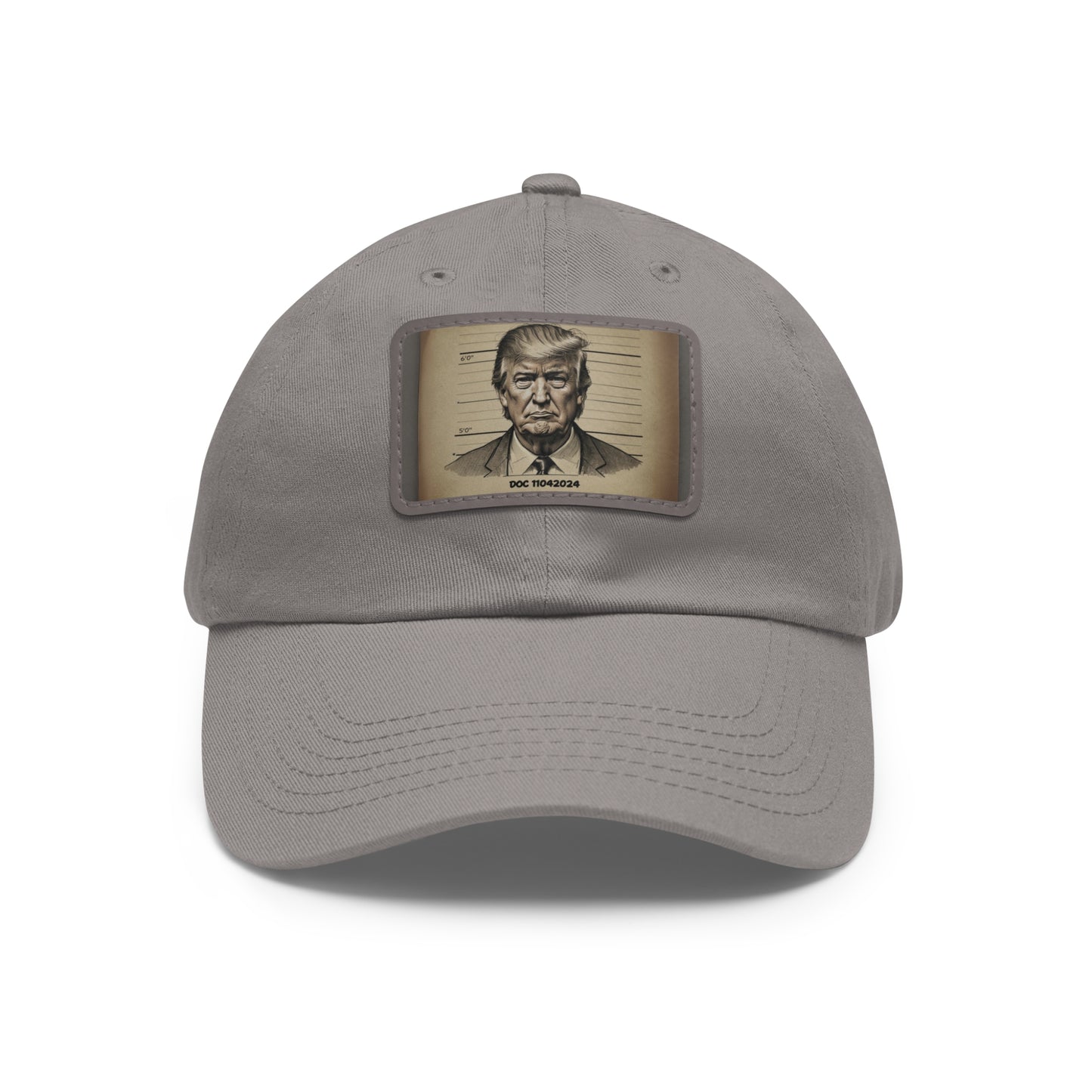 DOC Trump Dad Hat with Leather Patch (Rectangle)